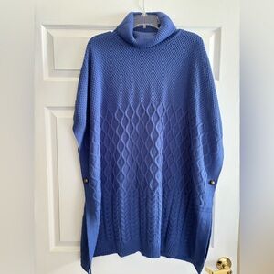 NWT Lane Bryant Poncho turtle neck sweater